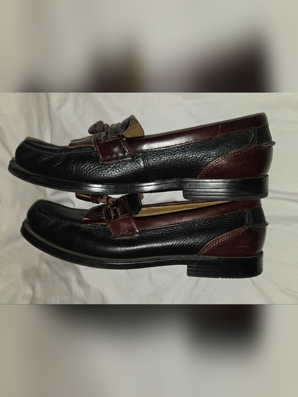 Dockers Black & Brown Tassel Kiltie Loafers Sz 11 - Picture 5 of 10